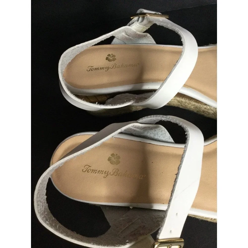 Tommy Bahama Women's Jona Espadrille Wedge Platform Sandal White Size 10 M